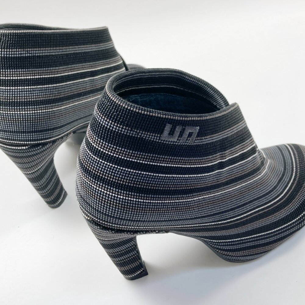 United Nude Black and Gray Striped Ankle Booties - Picture 2 of 9